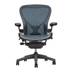 Aeron Chair By Herman Miller - Highly Adjustable Posture Fit - Emerald - Madison Seating
