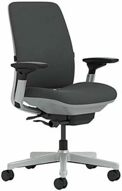 Amia Work Task Chair In Black With Platinum Base By Steelcase - Madison Seating