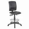 Armless Drafting Stool With Black CaressoftPlus Upholstery By Boss Office Products - Madison Seating