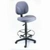 Armless Drafting Stool With Gray Crepe Fabric Upholstery By Boss Office Products - Madison Seating -furniture Shop Armless Drafting Stool with Gray Crepe Fabric Upholstery by Boss Office Products