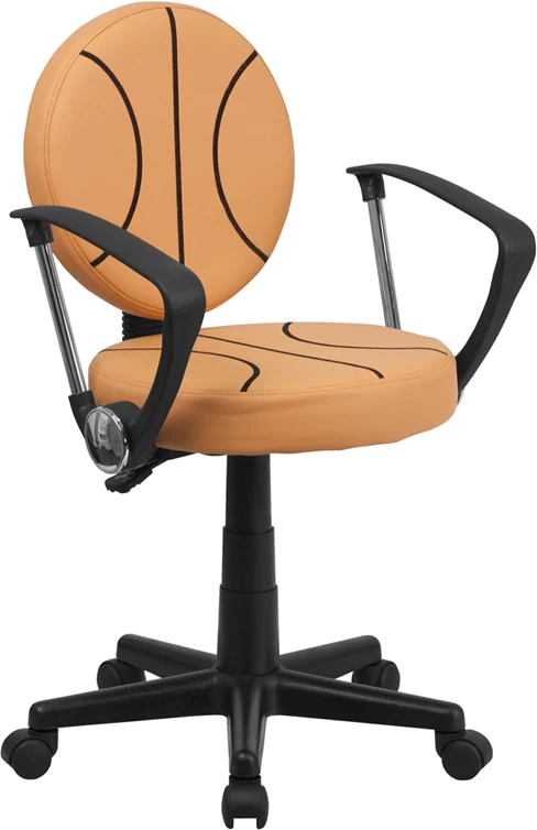 Basketball Swivel Task Chair With Arms - By Flash Furniture - Madison Seating 3 Basketball Swivel Task Chair With Arms - By Flash Furniture - Madison Seating