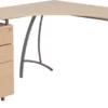 Beech Laminate L-Shape Desk With Three Drawer Pedestal - By Flash Furniture - Madison Seating 2 Beech Laminate L-Shape Desk With Three Drawer Pedestal - By Flash Furniture - Madison Seating -furniture Shop Beech Laminate L Shape Desk with Three Drawer Pedestal by Flash Furniture
