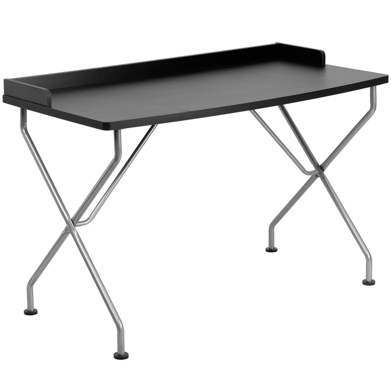 Black Computer Desk With Silver Frame - By Flash Furniture - Madison Seating 3 Black Computer Desk With Silver Frame - By Flash Furniture - Madison Seating