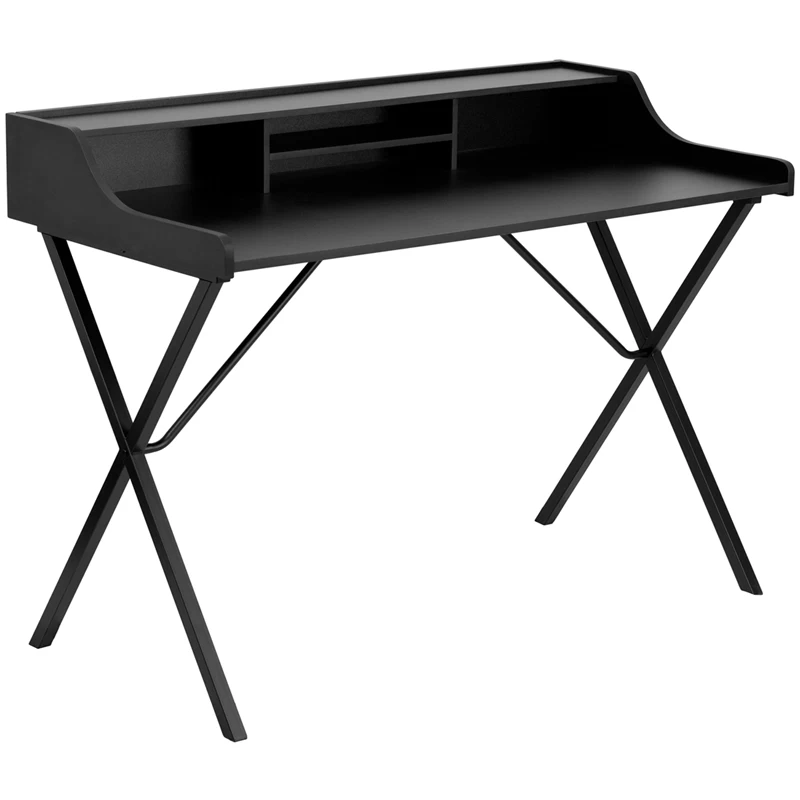 Black Computer Desk With Top Shelf - By Flash Furniture - Madison Seating 3 Black Computer Desk With Top Shelf - By Flash Furniture - Madison Seating
