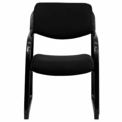 Black Fabric Executive Side Reception Chair With Sled Base - By Flash Furniture - Madison Seating -furniture Shop Black Fabric Executive Side Reception Chair with Sled Base by Flash Furniture 3