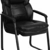 Black Leather Executive Side Reception Chair With Sled Base - By Flash Furniture - Madison Seating 2 Black Leather Executive Side Reception Chair With Sled Base - By Flash Furniture - Madison Seating -furniture Shop Black Leather Executive Side Reception Chair with Sled Base by Flash Furniture