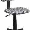 Black And White Zebra Print Swivel Task Chair - By Flash Furniture - Madison Seating -furniture Shop Black and White Zebra Print Swivel Task Chair by Flash Furniture
