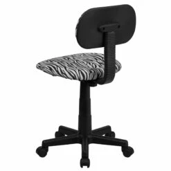 Black And White Zebra Print Swivel Task Chair - By Flash Furniture - Madison Seating -furniture Shop Black and White Zebra Print Swivel Task Chair by Flash Furniture 2