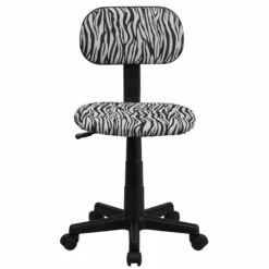 Black And White Zebra Print Swivel Task Chair - By Flash Furniture - Madison Seating -furniture Shop Black and White Zebra Print Swivel Task Chair by Flash Furniture 3