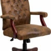 Bomber Brown Classic Executive Swivel Chair With Arms - By Flash Furniture - Madison Seating -furniture Shop Bomber Brown Classic Executive Swivel Chair with Arms by Flash Furniture