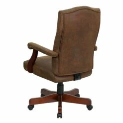 Bomber Brown Classic Executive Swivel Chair With Arms - By Flash Furniture - Madison Seating -furniture Shop Bomber Brown Classic Executive Swivel Chair with Arms by Flash Furniture 3