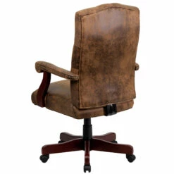 Bomber Brown Classic Executive Swivel Chair With Arms - By Flash Furniture - Madison Seating -furniture Shop Bomber Brown Classic Executive Swivel Chair with Arms by Flash Furniture 4
