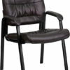 Brown Leather Executive Side Reception Chair With Black Frame Finish - By Flash Furniture - Madison Seating 2 Brown Leather Executive Side Reception Chair With Black Frame Finish - By Flash Furniture - Madison Seating -furniture Shop Brown Leather Executive Side Reception Chair with Black Frame Finish by Flash Furniture