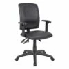 Budget Task Chair With Adjustable Arms With Black CaressoftPlus Upholstery By Boss Office Products - Madison Seating