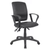 Budget Task Chair With Loop Arms With Black CaressoftPlus Upholstery By Boss Office Products - Madison Seating -furniture Shop Budget Task Chair with Loop Arms with Black CaressoftPlus Upholstery by Boss Office Products