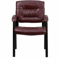 Burgundy Leather Executive Side Reception Chair With Black Frame Finish - By Flash Furniture - Madison Seating -furniture Shop Burgundy Leather Executive Side Reception Chair with Black Frame Finish by Flash Furniture 6