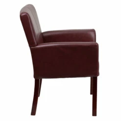 Burgundy Leather Executive Side Reception Chair With Mahogany Legs - By Flash Furniture - Madison Seating -furniture Shop Burgundy Leather Executive Side Reception Chair with Mahogany Legs by Flash Furniture 1