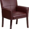 Burgundy Leather Executive Side Reception Chair With Mahogany Legs - By Flash Furniture - Madison Seating -furniture Shop Burgundy Leather Executive Side Reception Chair with Mahogany Legs by Flash Furniture