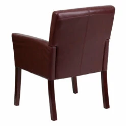 Burgundy Leather Executive Side Reception Chair With Mahogany Legs - By Flash Furniture - Madison Seating -furniture Shop Burgundy Leather Executive Side Reception Chair with Mahogany Legs by Flash Furniture 2