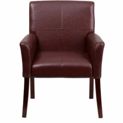 Burgundy Leather Executive Side Reception Chair With Mahogany Legs - By Flash Furniture - Madison Seating -furniture Shop Burgundy Leather Executive Side Reception Chair with Mahogany Legs by Flash Furniture 3