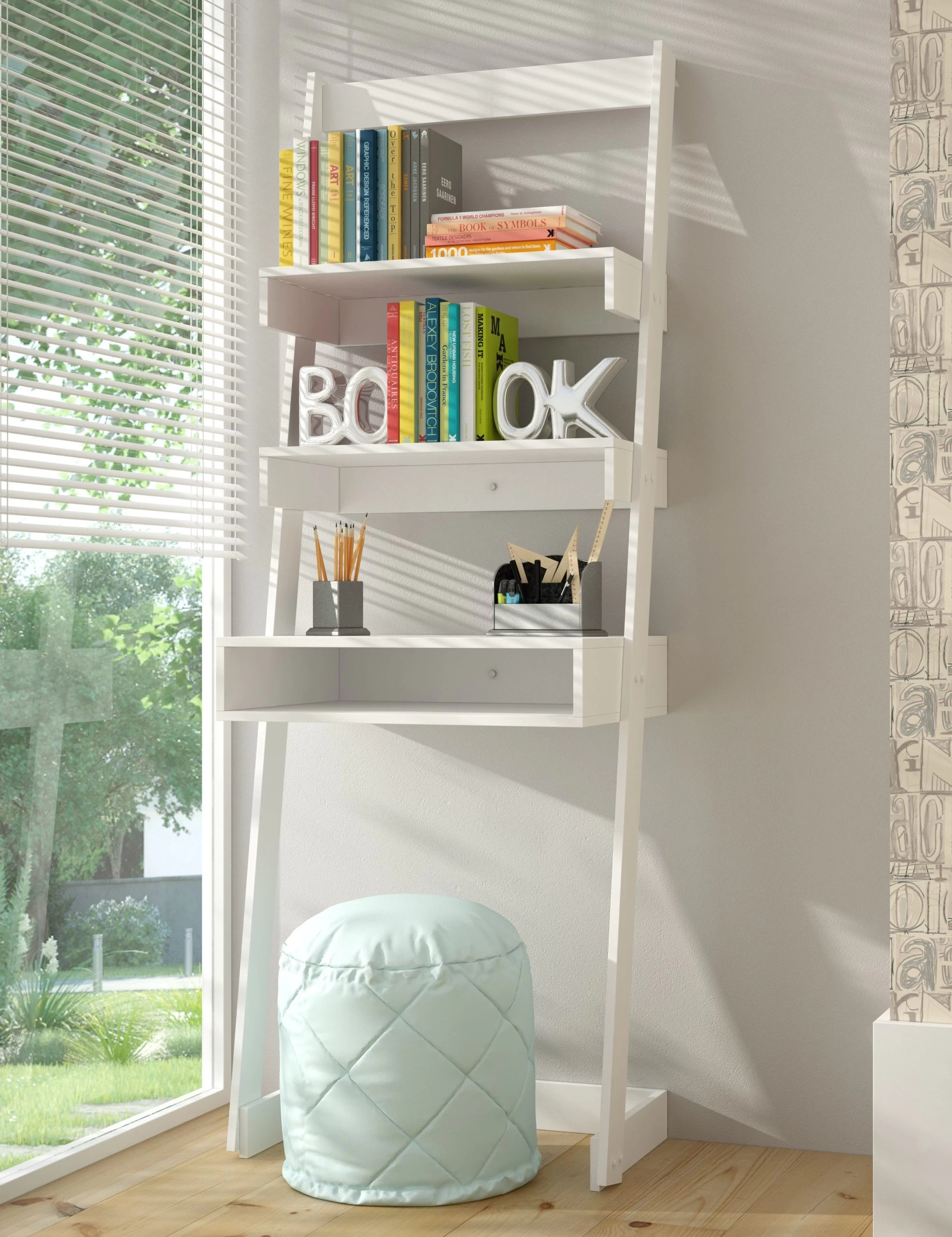 Carpina Ladder Desk By Manhattan Comfort - Madison Seating 3 Carpina Ladder Desk By Manhattan Comfort - Madison Seating