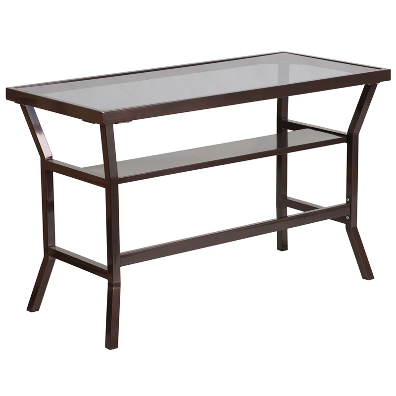 Contemporary Desk With Dark Gray Tempered Glass - By Flash Furniture - Madison Seating 4 Contemporary Desk With Dark Gray Tempered Glass - By Flash Furniture - Madison Seating - Image 2