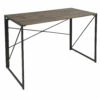 Dakota Industrial Office Desk In Black With Wood Top By LumiSource - Madison Seating -furniture Shop Dakota Industrial Office Desk in Black with Wood Top by LumiSource