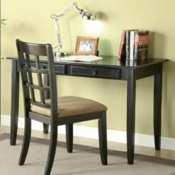Desk Set With Black Finish By Coaster Fine Furniture - Madison Seating