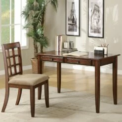 Desk Set With Cherry Finish By Coaster Fine Furniture - Madison Seating