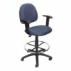 Drafting Stool With Adjustable Arms With Blue Crepe Fabric Upholstery By Boss Office Products - Madison Seating 2 Drafting Stool With Adjustable Arms With Blue Crepe Fabric Upholstery By Boss Office Products - Madison Seating -furniture Shop Drafting Stool with Adjustable Arms with Blue Crepe Fabric Upholstery by Boss Office Products 1