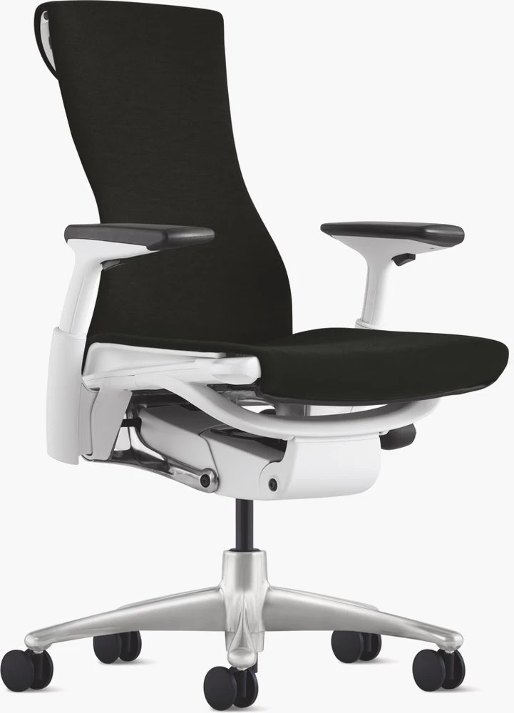 Embody Chair In Black Fabric By Herman Miller (White Frame ) New/Open Box - Madison Seating 3 Embody Chair In Black Fabric By Herman Miller (White Frame ) New/Open Box - Madison Seating