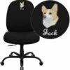 Embroidered HERCULES Series Big & Tall 400 Lb. Rated Black Fabric Executive Swivel Chair - By Flash Furniture - Madison Seating