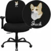 Embroidered HERCULES Series Big & Tall 400 Lb. Rated Black Fabric Executive Swivel Chair With Adjustable Arms - By Flash Furniture - Madison Seating -furniture Shop Embroidered HERCULES Series Big Tall 400 lb. Rated Black Fabric Executive Swivel Chair with Adjustable Arms by Flash Furniture 1