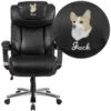 Embroidered HERCULES Series Big & Tall 500 Lb. Rated Black Leather Executive Swivel Chair With Height Adjustable Headrest - By Flash Furniture - Madison Seating -furniture Shop Embroidered HERCULES Series Big Tall 500 lb. Rated Black Leather Executive Swivel Chair with Height Adjustable Headrest by Flash Furniture