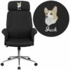 Embroidered High Back Black Fabric Executive Swivel Chair With Chrome Base And Fully Upholstered Arms - By Flash Furniture - Madison Seating -furniture Shop Embroidered High Back Black Fabric Executive Swivel Chair with Chrome Base and Fully Upholstered Arms by Flash Furniture