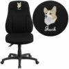 Embroidered High Back Black Fabric Multifunction Ergonomic Swivel Task Chair - By Flash Furniture - Madison Seating -furniture Shop Embroidered High Back Black Fabric Multifunction Ergonomic Swivel Task Chair by Flash Furniture