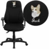Embroidered High Back Black Fabric Multifunction Ergonomic Swivel Task Chair With Adjustable Arms - By Flash Furniture - Madison Seating -furniture Shop Embroidered High Back Black Fabric Multifunction Ergonomic Swivel Task Chair with Adjustable Arms by Flash Furniture