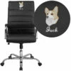 Embroidered High Back Black Leather Executive Swivel Chair With Chrome Base And Arms - By Flash Furniture - Madison Seating -furniture Shop Embroidered High Back Black Leather Executive Swivel Chair with Chrome Base and Arms by Flash Furniture