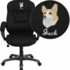 Embroidered High Back Black Microfiber Contemporary Executive Swivel Chair With Arms - By Flash Furniture - Madison Seating -furniture Shop Embroidered High Back Black Microfiber Contemporary Executive Swivel Chair with Arms by Flash Furniture