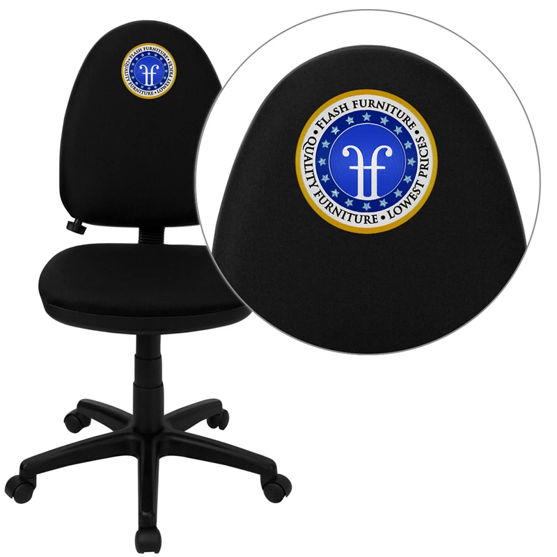 Embroidered Mid-Back Black Fabric Multifunction Swivel Task Chair With Adjustable Lumbar Support - By Flash Furniture - Madison Seating 3 Embroidered Mid-Back Black Fabric Multifunction Swivel Task Chair With Adjustable Lumbar Support - By Flash Furniture - Madison Seating