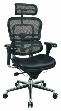 Ergohuman LEM4ERG High Back Mesh Executive Chair, Black - Madison Seating
