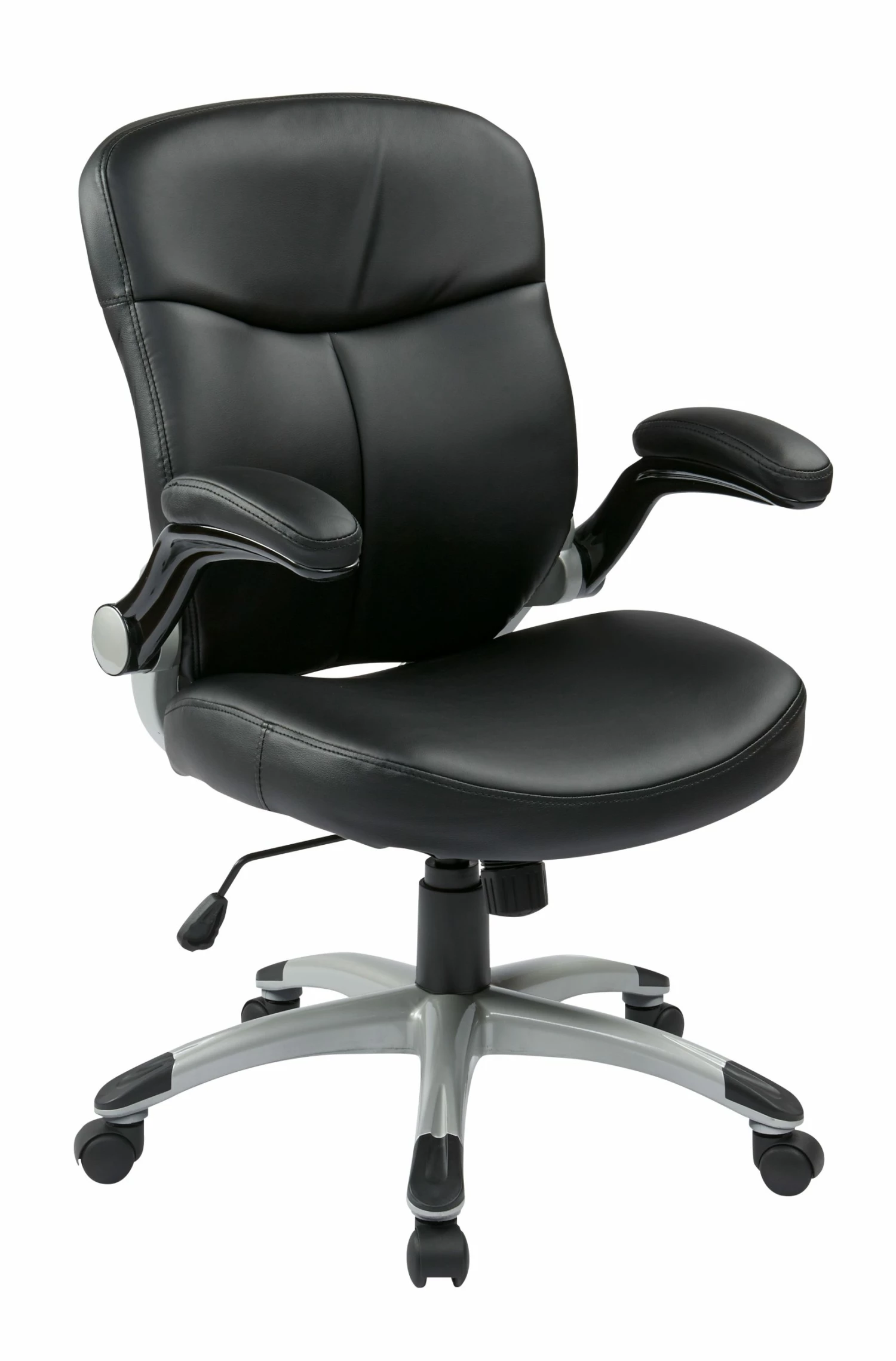 Executive Mid Back Bonded Leather Chair By Work Smart - Office Star - Madison Seating 3 Executive Mid Back Bonded Leather Chair By Work Smart - Office Star - Madison Seating