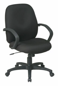 Executive Mid Back Managers Chair With Fabric Back By Work Smart - Office Star - Madison Seating