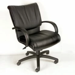 Executive Office Chair With Black Finish - Without Knee Tilt By Boss Office Products - Madison Seating