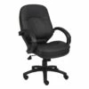 Executive Office Chair With Black LeatherPlus Upholstery By Boss Office Products - Madison Seating -furniture Shop Executive Office Chair with Black LeatherPlus Upholstery by Boss Office Products