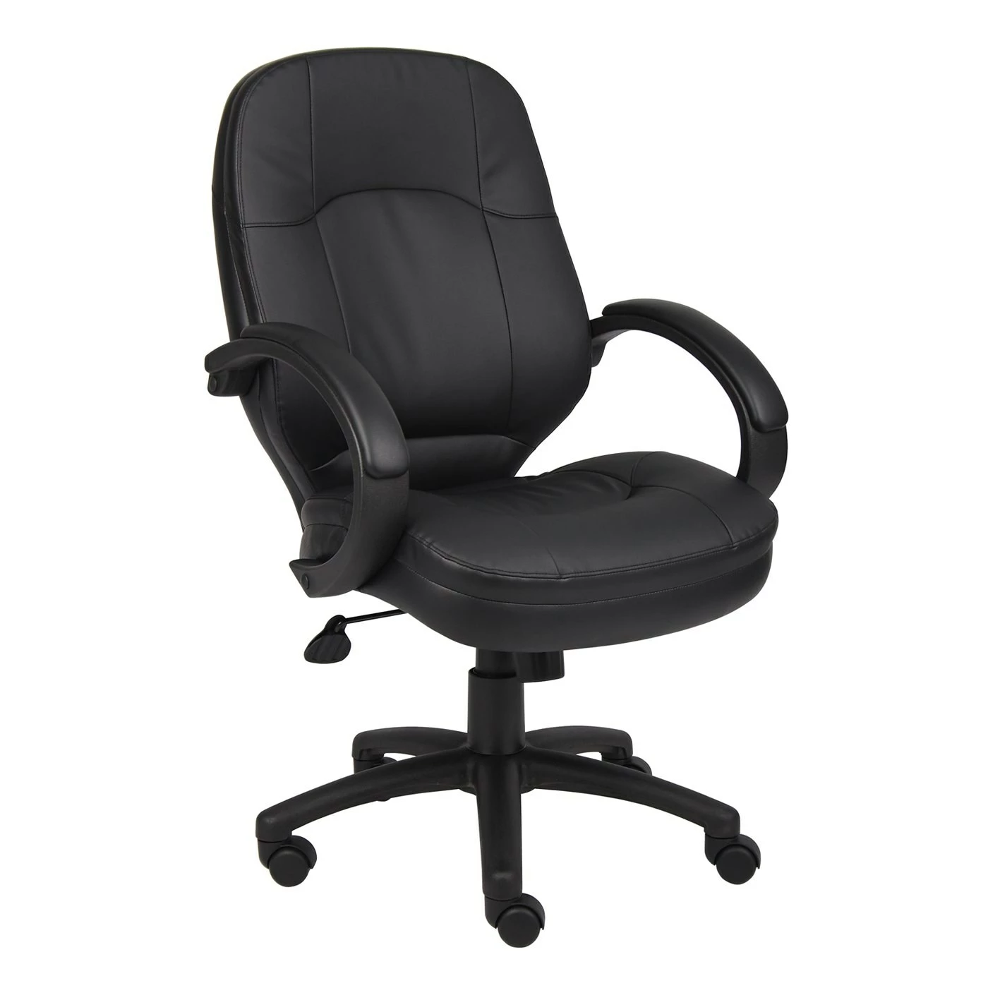 Executive Office Chair With Black LeatherPlus Upholstery By Boss Office Products - Madison Seating 3 Executive Office Chair With Black LeatherPlus Upholstery By Boss Office Products - Madison Seating