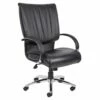 Executive Office Chair With Chrome Finish - With Spring Tilt By Boss Office Products - Madison Seating
