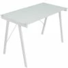 Exponent Office Desk In White - Silver By LumiSource - Madison Seating