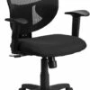 Galaxy Mid-Back Designer Black Mesh Back Swivel Task Chair With Adjustable Arms - By Flash Furniture - Madison Seating -furniture Shop Galaxy Mid Back Designer Black Mesh Back Swivel Task Chair with Adjustable Arms by Flash Furniture