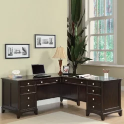 Garson L-Shaped Desk By Coaster Fine Furniture - Madison Seating